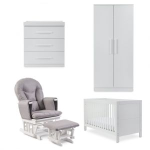 ICKLEBUBBA Grantham Mini White 5 Piece Furniture Set with Pocket Sprung Mattress